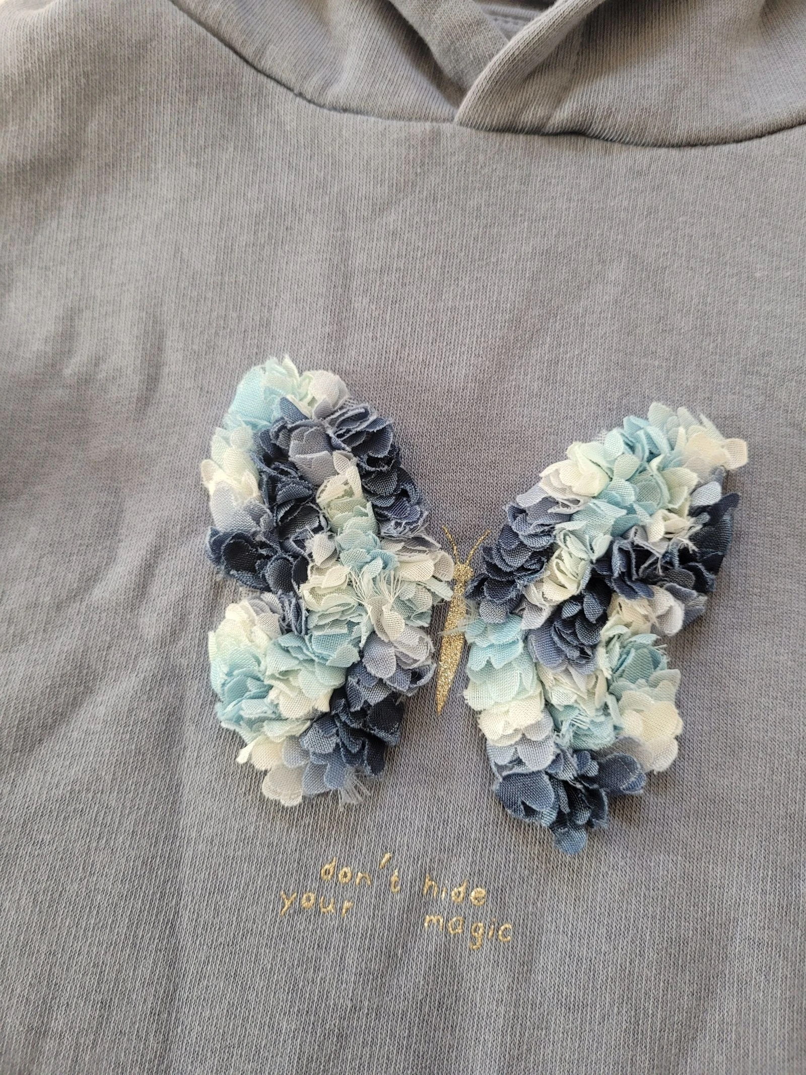 Ropa de punto azul con mariposa Vertbaudet 2 años – photo 2